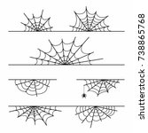 spider web set isolated on... | Shutterstock .eps vector #738865768