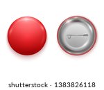 realistic blank  red  badge ... | Shutterstock .eps vector #1383826118