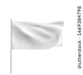 white flag waving in the wind.... | Shutterstock .eps vector #1669384798