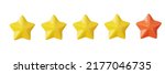 Five stars in row. glossy...