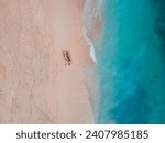 The beauty of Pandawa Beach in Bali seen from above