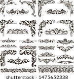 ornamental design lace borders... | Shutterstock .eps vector #1475652338