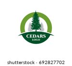 Cedar Plant Wood Forest Logo