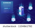 web hosting and big data... | Shutterstock .eps vector #1104861782