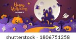 happy halloween party... | Shutterstock .eps vector #1806751258