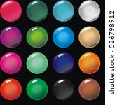 transparent balls in black ... | Shutterstock . vector #526798912