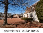 Small photo of FLEMINGTON, NJ, USA - March 4, 2022: Deserted shopping area called, Liberty Village Outlet. 1 Church St, Flemington, NJ 08822. Editorial use only.