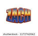 zach. popular nick names ... | Shutterstock . vector #1172762062