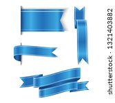 set of blue ribbons baner icon... | Shutterstock .eps vector #1321403882