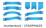 set of blue banner blue  web... | Shutterstock .eps vector #1556994635