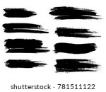 painted grunge stripes set.... | Shutterstock .eps vector #781511122