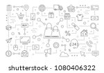 omnichannel icons set. line... | Shutterstock .eps vector #1080406322