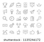 success icon set. winning in... | Shutterstock .eps vector #1135246172