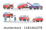 car service set. mechanics... | Shutterstock .eps vector #1181461078