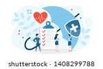 health insurance concept. big... | Shutterstock .eps vector #1408299788