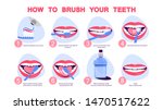 how to brush your teeth step by ... | Shutterstock .eps vector #1470517622