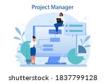 project management concept.... | Shutterstock .eps vector #1837799128