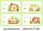tasty fried eggs with... | Shutterstock .eps vector #1842317728