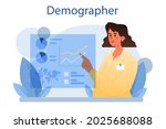 demographer concept. scientist... | Shutterstock .eps vector #2025688088