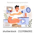 blog promotion guidance. how to ... | Shutterstock .eps vector #2119386302