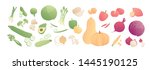 vector color vegetables poster. ... | Shutterstock .eps vector #1445190125
