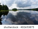 Clouds reflecting in lake Keitele