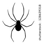 black spider | Shutterstock .eps vector #128639318