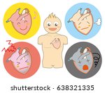 heart condition  set   human... | Shutterstock .eps vector #638321335
