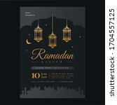 ramadan kareem vector... | Shutterstock .eps vector #1704557125