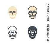 skull medicine vector icon | Shutterstock .eps vector #1014415192