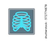 rib skeleton x ray bones flat... | Shutterstock .eps vector #572774878