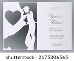 laser cut wedding invitation... | Shutterstock .eps vector #2175306565