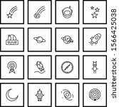 16 set of astronomy icons... | Shutterstock .eps vector #1566425038