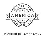 made in america   usa    stamp... | Shutterstock .eps vector #1744717472