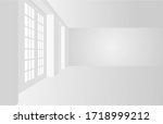 empty white room with white... | Shutterstock .eps vector #1718999212
