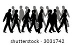 pedestrian silhouette | Shutterstock . vector #3031742