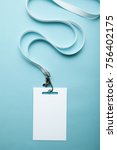 empty blank id card   badge... | Shutterstock . vector #756402175