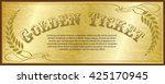 golden ticket | Shutterstock .eps vector #425170945