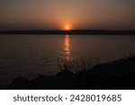 Small photo of Peoria Illinois USA- May 12 2022: River Sunset