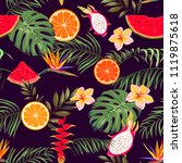 seamless pattern with exotic... | Shutterstock .eps vector #1119875618