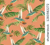 seamless tropical pattern with... | Shutterstock .eps vector #1283582272