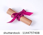 scroll of old yellowed paper ... | Shutterstock . vector #1144757408