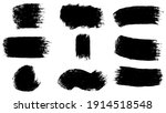 big set of black grunge stroke... | Shutterstock .eps vector #1914518548