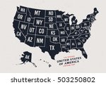 vintage map of united states of ... | Shutterstock .eps vector #503250802
