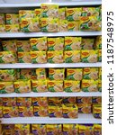 Small photo of kepong, selangor, malaysia - september 23, 2018 : various flavor of meggi display in supermarket shelf