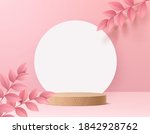 vector realistic round podium... | Shutterstock .eps vector #1842928762