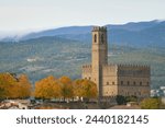 Small photo of The Castle of Poppi (Arezzo) in Casentino Valley Italy 13th century is known as Dante's castle. An exile from Florence, stayed there in 1310 as a guest of the Counts Guidi, a powerful Tuscany family