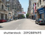 Small photo of Cairo, Egypt - July 5, 2013: two days after the military coup that toppled president Mohamed Morsi, Cairo streets are desert with just a banner pointing Obama's alleged role during Arab Spring.