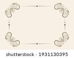 calligraphic decorative frame... | Shutterstock .eps vector #1931130395