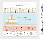 happy birthday party banners... | Shutterstock .eps vector #559562065